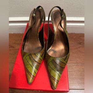 Heels Anne Klein 8 12 Medium Open Back High Heeled Shoes